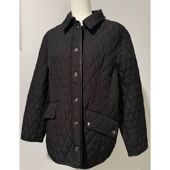 Chico’s Quilted black mid length XL jacket - Picture 9 of 11